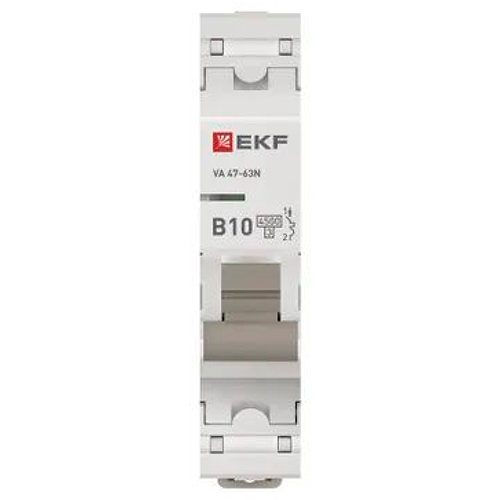 Автомат 1Р 10А B 4,5кА ВА47-63N EKF PROxima