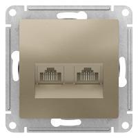 Атлас шампань розетка RJ45 8(4) скрытая 2-ая 