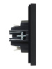 Фортепиано черный переключатель 1кл с подсветкой скрытая 10А IP20 