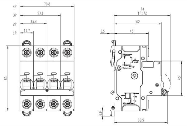 Автомат 2Р 16А C 6кА S9FN Systeme Electric Systeme9